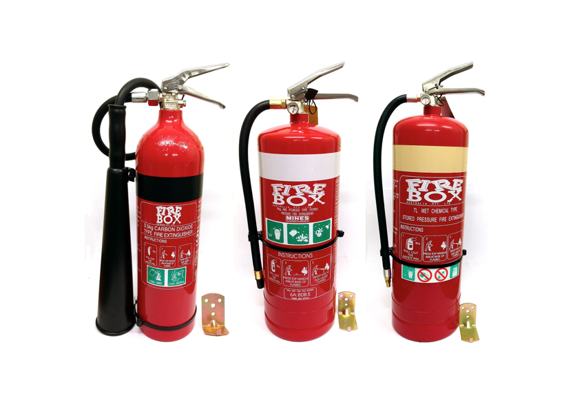 different types of fire extinguishers