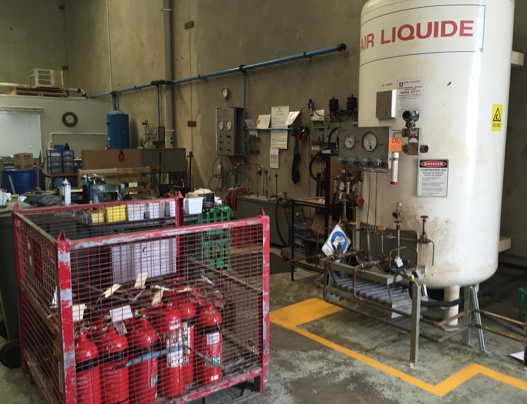 fire extinguisher pressure testing